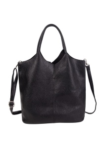 Geanta dama cu portfard inclus si bareta detasabila, piele ecologica, R240878, negru - Img 2