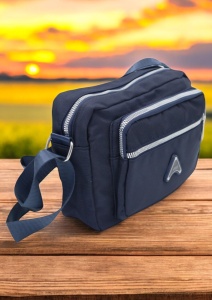 Geanta de dama tip crossbody R241, curea reglabila, 25x18x6cm, Bleumarin - Img 3