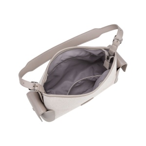 Geanta de Umar si Crossbody pentru Femei, Diana&Co Firenze, cu Buzunare Laterale, din Canvas si Piele Ecologica, Medie, DOS948-2, marble - Img 2