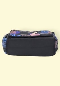 Geanta pentru femei tip crossbody R1130, material textil, curea reglabila, 25x16x13cm, Negru05 - Img 5