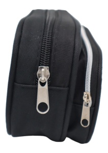 Penar pentru baieti Let's Rock R7256, doua compartimente, material textil impermeabil, 20x10x6cm, Negru - Img 4