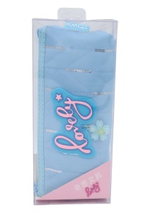Penar pentru fete cu paiete si cusaturi aplicate R143, 21x10x4cm, Bleu - Img 3