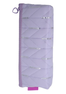Penar pentru fete cu paiete si cusaturi aplicate R143, 21x10x4cm, Lila - Img 5