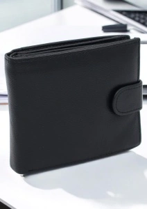 Portofel barbatesc din piele naturala R7137 negru