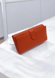 Portofel dama din piele naturala Hassion R05 orange