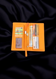 Portofel dama din piele naturala R65 orange - Img 6