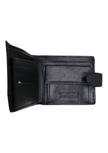 Portofel din piele pentru bărbați, RFID, compartimente pentru carduri, cutie cadou, Q3185, negru - Img 4