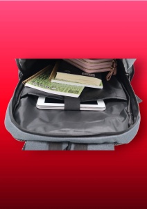Rucsac pentru laptop R23381, negru, 48x31x20cm, bretele intarite si sistem de prindere pe troler - Img 9