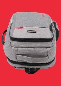 Rucsac pentru laptop R998152, gri, bretele intarite si sistem de prindere pe troler - Img 7