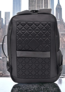 Rucsac pentru laptop R998155, negru, 49x35x21cm, bretele intarite si sistem de prindere pe troler - Img 5