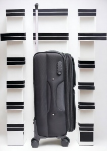 Troler My Travel R001, dimensiune medie 24", 4 roti pivotante, 60x40x26cm, Negru - Img 2