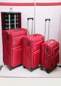 Troler My Travel R001, dimensiune medie 24", 4 roti pivotante, 60x40x26cm, Rosu - Img 10