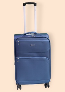 Troler My Travel R412, dimensiune medie 24", 60x41x27cm, bleumarin