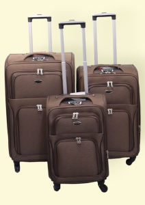 Troler My Travel R744, dimensiune medie 24", 4 roti 360, 61x41x26cm, maro - Img 10