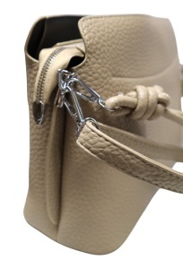 Geanta de dama crossbody, design minimalist texturat, compartimentare multipla, curea ajustabila, R87010, kaki - Img 3