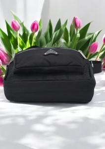 Geanta de dama tip crossbody R241, curea reglabila, 25x18x6cm, Negru - Img 6