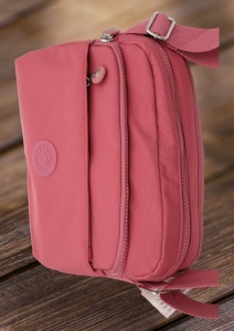 Geanta de umar femei R54 mini, comoda, material rezistent, 24x18x10cm, Roz - Img 4