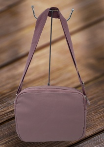 Geanta de umar femei R54 mini, comoda, material rezistent, 24x18x10cm, Lila - Img 2