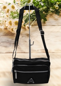 Geanta de umar pentru femei R88014, curea reglabila, 19x12x8cm, Negru