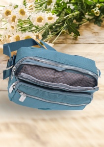 Geanta de umar pentru femei R88014, curea reglabila, 19x12x8cm, Verde - Img 7