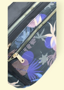 Geanta pentru femei tip crossbody R1130, material textil, curea reglabila, 25x16x13cm, Negru05 - Img 6