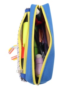 Penar pentru copii Music R7304, doua compartimente, 20x9x6cm, Albastru - Img 5