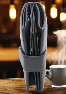 Portofel barbatesc din piele naturala R7137 gri - Img 3