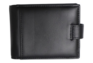 Portofel barbati din piele naturala, inchidere capsa, 12.5x10x2,5cm, R002YK, negru - Img 2