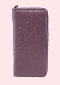 Portofel damă din piele naturală Hassion R02 violet - Img 2