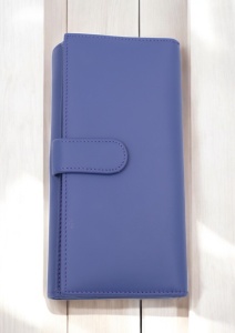 Portofel dama din piele naturala Hassion R05 albastru violet - Img 2