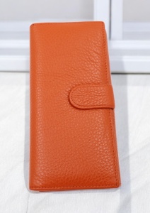 Portofel dama din piele naturala Hassion R05 orange - Img 2