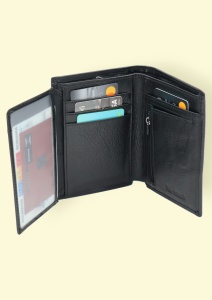 Portofel din piele pentru bărbați Hassion R60288 negru - Img 6
