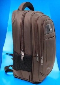 Rucsac cu trei compartimente R998211, impermeabil, 42x33x24cm, Maro - Img 2