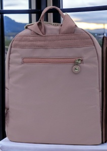 Rucsac din material textil rezistent R65, bretele reglabile, 35x27x14cm, Lila - Img 4