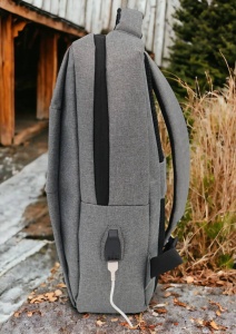Rucsac Pentru Laptop Cu Mufa USB R1112, 43x31x15cm, Gri - Img 3