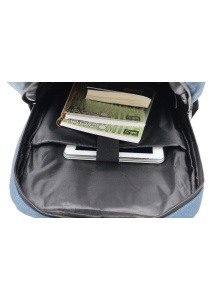 Rucsac pentru laptop R23381, bleumarin, 48x31x20cm, bretele intarite si sistem de prindere pe troler - Img 8