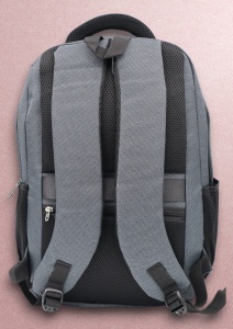 Rucsac pentru laptop R23384, impermeabil, 48x32x22cm, bretele intarite si sistem de prindere pe troler, Gri - Img 4