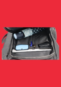 Rucsac pentru laptop R998152, negru, bretele intarite si sistem de prindere pe troler - Img 9