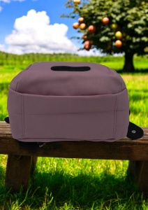 Geanta crossbody din material textil pentru femei R1929, curea reglabila, 21x18x13cm, Lila - Img 4