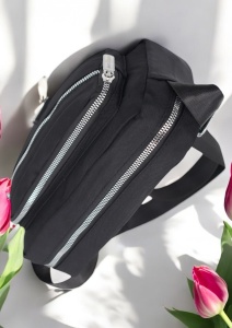 Geanta de dama tip crossbody R241, curea reglabila, 25x18x6cm, Negru - Img 7