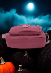 Geanta de dama tip crossbody R241, curea reglabila, 25x18x6cm, Roz inchis - Img 5