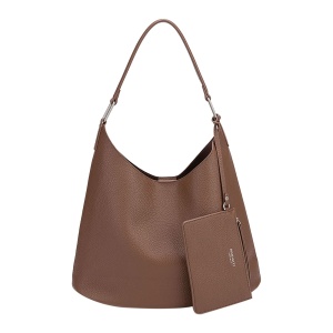 Geanta de Umar Dama, Diana&Co Firenze, Stil Hobo Shopper, Piele Ecologica Texturata, cu Portofel Detasabil Inclus, DTL947-1, leather