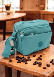 Geanta de umar femei R54 mini, comoda, material rezistent, 24x18x10cm, Verde