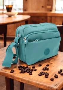 Geanta de umar femei R54 mini, comoda, material rezistent, 24x18x10cm, Verde