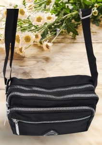 Geanta de umar pentru femei R88014, curea reglabila, 19x12x8cm, Negru - Img 2