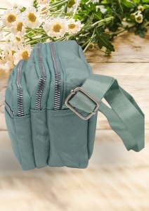 Geanta de umar pentru femei R88014, curea reglabila, 19x12x8cm, Verde deschis - Img 4