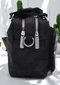Geanta pentru femei cu manere, curea reglabila si detasabila R306, 25x16x13cm, Negru - Img 5
