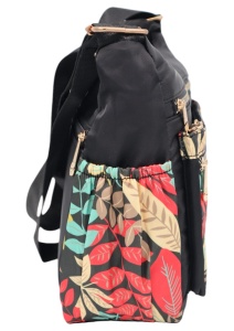 Geanta pentru femei tip crossbody R1130, material textil, curea reglabila, 25x16x13cm, Negru03 - Img 5
