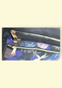 Geanta pentru femei tip crossbody R1130, material textil, curea reglabila, 25x16x13cm, Negru05 - Img 7