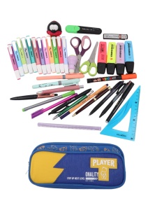 Penar pentru baieti Player R7255, doua compartimente, 21x9x7cm, Albastru - Img 6